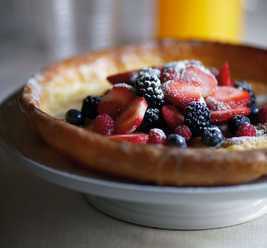 Citrus popover pancake for Easter brunch.