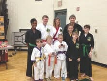 On October 5, nine members of Club Karate and their instructor attended the Sun Fun Karate Tournament in Myrtle Beach. They earned seven first places, four second places and six third places. For more information about Club Karate, call 252-7283. Front row, left to right: Alaina Knoles, Sawyer Ellenberger, Isaiah Sismilich, Thomas Angelo and Aiden Knoles. Back row: Adrienne Brown, Kurt Ellenberger, Jessica Lehnert, Catsie Castrechino and Head Instructor Chuck Elias.