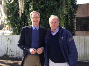 George Stevens, President/CEO of Coastal Community Foundation (left) with Jim Marks (right)