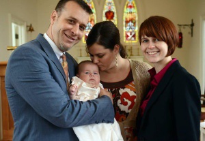 Ken Szarek with his wife, Fran and daughters, Erinn and Eli.