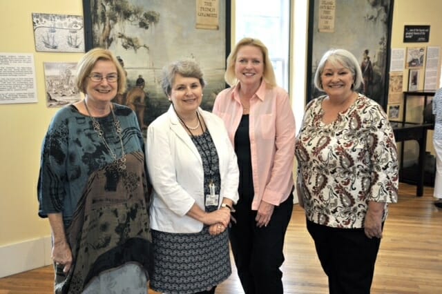 From left are Jan O’Rourke and Grace Cordial, both of the Beaufort County Library System, and Carol Lauvray and Beverly Eggert, both of the Beaufort History Museum. Photo by Paul Keyserling for the Beaufort History Museum.
