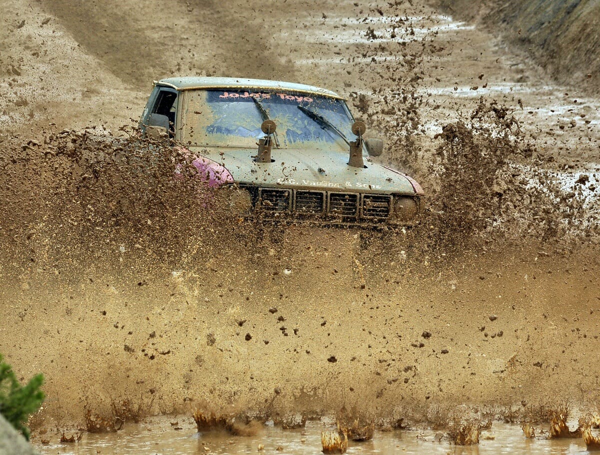 A Toyota truck slugs its way through the mud pit during the Yemassee Mud Run in May.