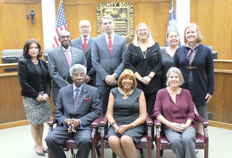 Photo above: The Beaufort County School Board, from left in the front row, are Vice Chair Earl Campbell, Chairwoman Patricia Felton-Montgomery and Secretary Geri Kinton. Second row from left are JoAnn Orischak, Bill Payne, David Striebinger, Joseph Dunkle, Mary Cordray, Evva Anderson and Christina Gwozdz. 
