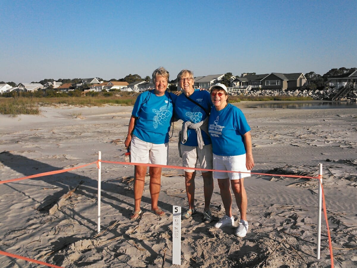 Pictured are a few of the 20 volunteers with the Fripp Island Turtle Team who patrol the beaches throughout nesting season.