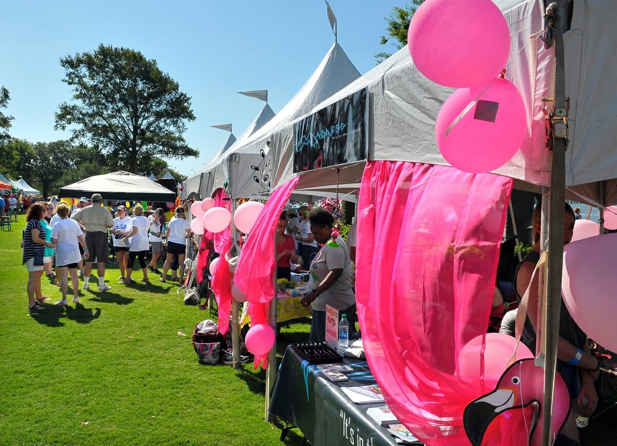 Each team at the event brought their own tent and created their “headquarters.”